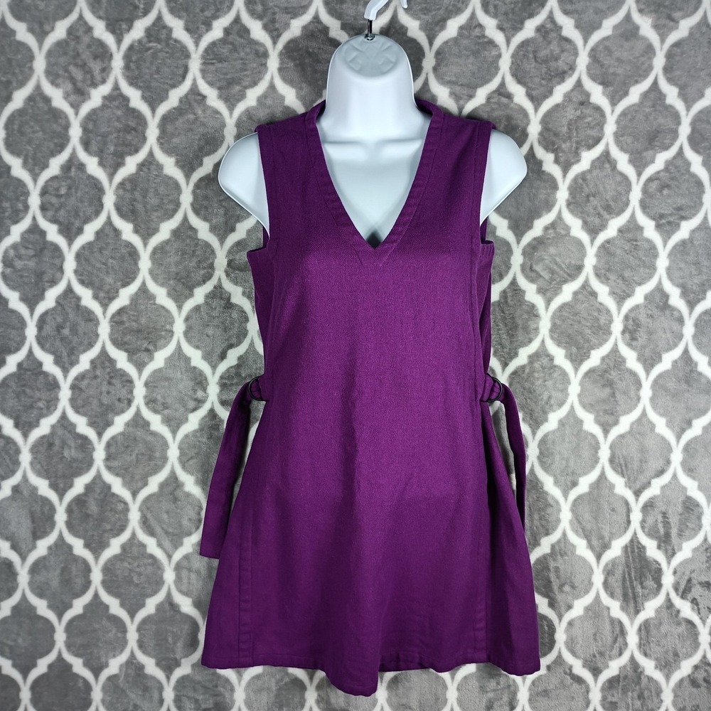 Kate Spade Saturday Tunic Top Women Size XS Purple Sleeveless V Neck
